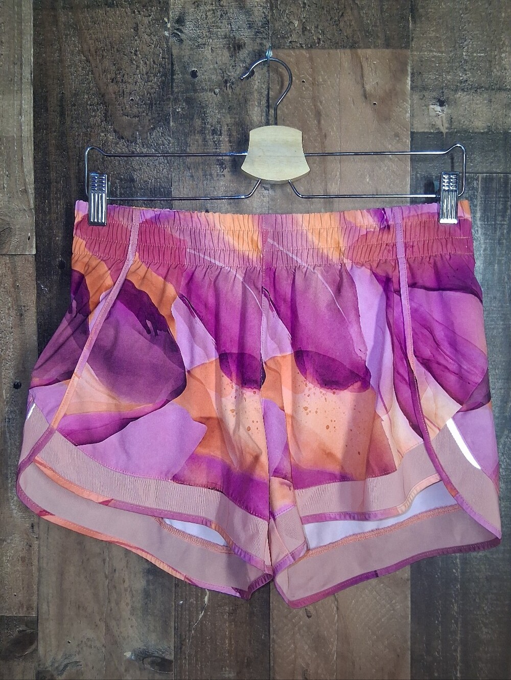 Athleta Printed Mesh Racer Run Short 4"